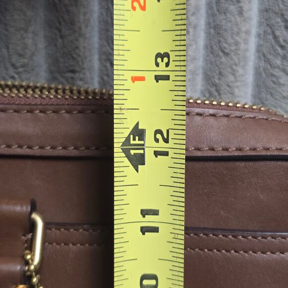 Coach Mens Leather Metropolitan Slim Briefcase Shoulder Handbag Brown - Picture 9 of 12